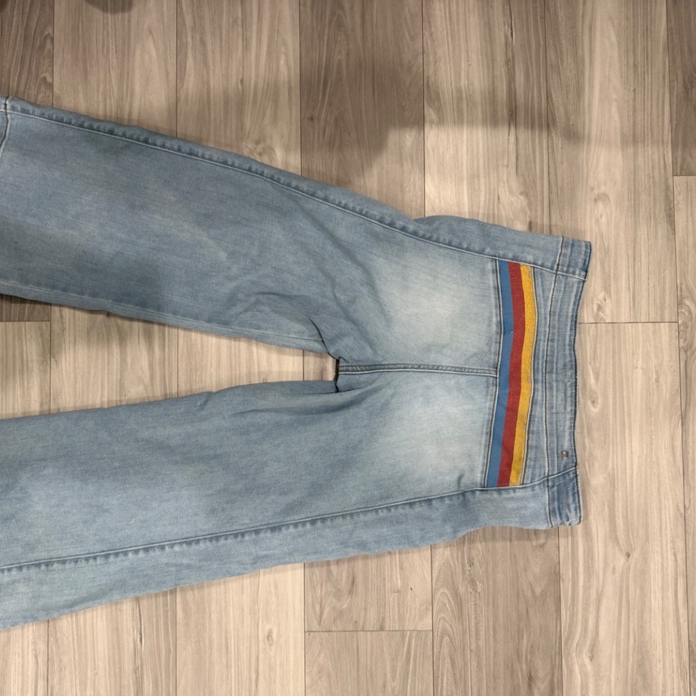 Pilcro Anthropologie High-Rise Rainbow Cropped Flare Jeans - Picture 4 of 5